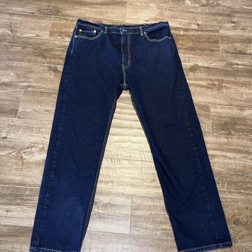 Levi’s 505 Jeans Mens Sz 40x32 Denim Blue Dark Wash Pants Regular Fit Classic